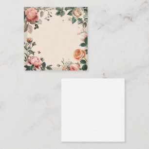 Vintage Flora und Butterfly Elegante Mitteilungskarte