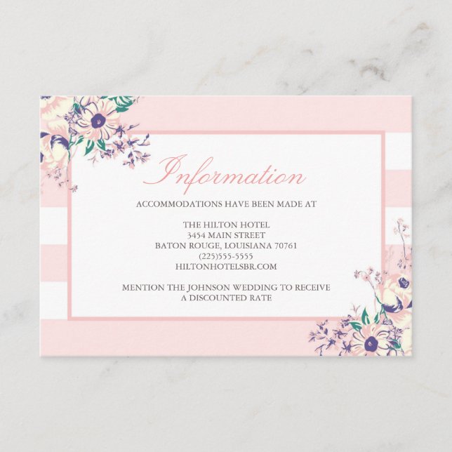 Vintage Flora-Verschlusskarten Begleitkarte (Vorderseite)