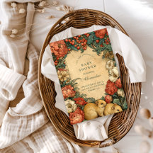 Vintage Floral Baby Animals Baby Shower