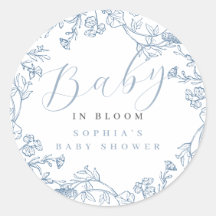 Vintage Floral Baby Junge in Blüte Baby Shower