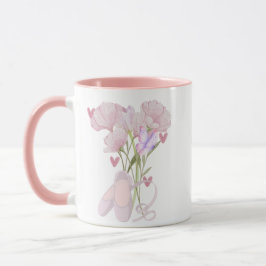 Vintage Floral Ballet Slippers Aesthetic Coffee Tasse
