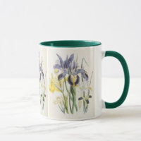 Vintage Floral Botanik, Garden Iris Blume