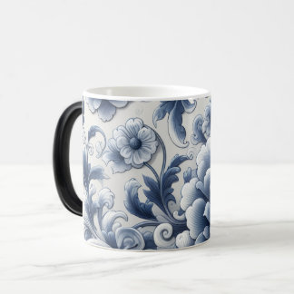 Vintage Floral Ceramic Mug | Blue & White Botanica Verwandlungstasse