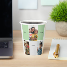 Vintage Floral Collage Photo Mother's Day Pappbecher