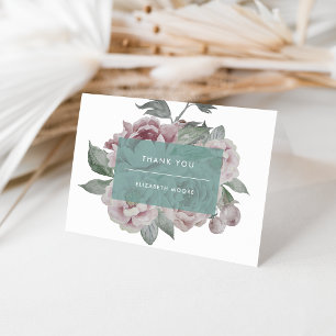 Vintage Floral Dankeskarten Jade Dankeskarte