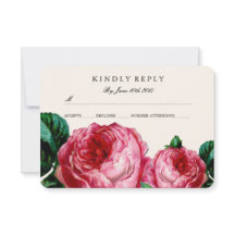 VINTAGE FLORAL DECOUPAGE RSVP CARDS