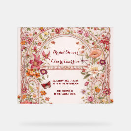 Vintage Floral Garden Bridal Shower  Acrylschild