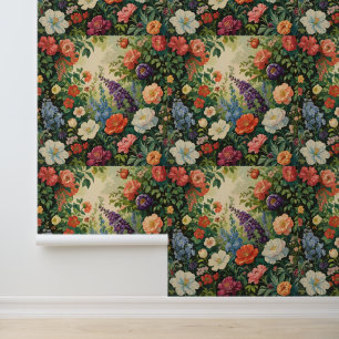 Vintage Floral-Garten-Peel-and-Stick Tapete