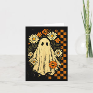 Vintage Floral Geist Groovy Halloween Gruselige Mä Karte