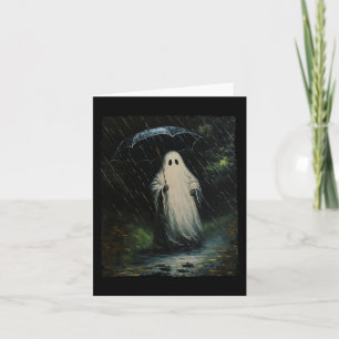 Vintage Floral Geist Halloween-Geist im Wald Karte