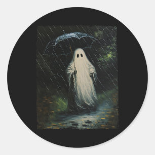 Vintage Floral Geist Halloween-Geist im Wald Runder Aufkleber