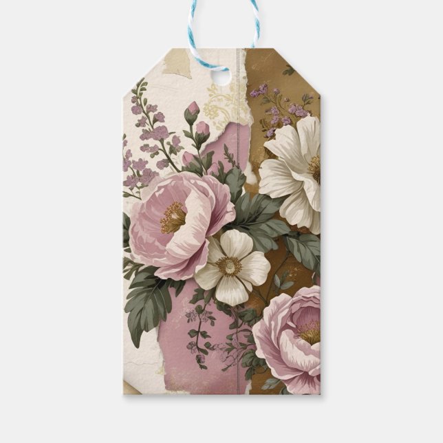 Vintage Floral - Gift Tag Geschenkanhänger (Vorderseite)