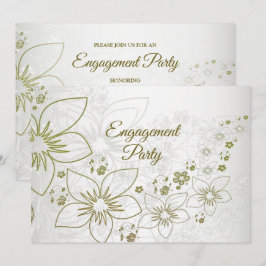 Vintage Floral Greenery Elegante Verlobungsparty Einladung