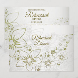 Vintage Floral Greenery Probe-Dinnerparty Einladung