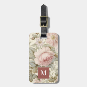 Vintage Floral Luggage Tag Gepäckanhänger