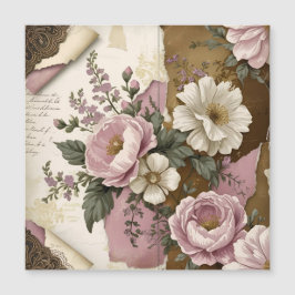Vintage Floral - Magnetic Card Magnetkarte