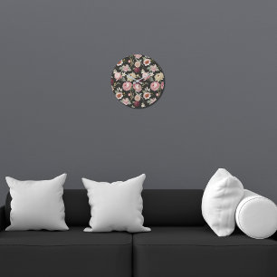 Vintage Floral Mary Delany Inspiriert Große Wanduhr
