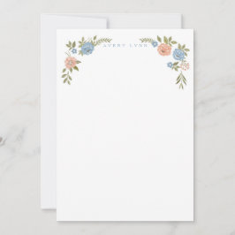 Vintage Floral Mitteilungskarte