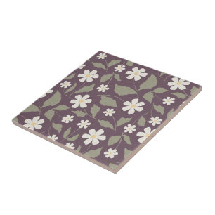Vintage Floral Modernes Landhaus Sage & Pflaume Fliese