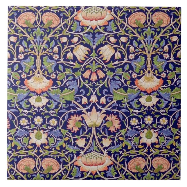 Vintage Floral Pattern, William Morris Fliese (Vorderseite)