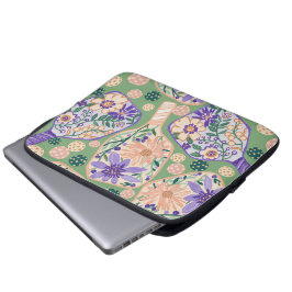 Vintage Floral Pickleball Design Laptopschutzhülle