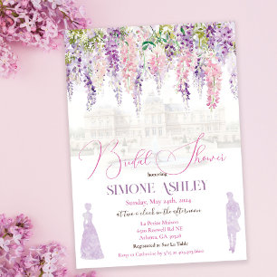 Vintage Floral Regency-Ära Brautparty Einladung