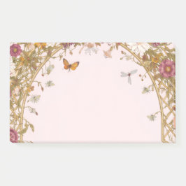 Vintage Floral Romantic Pink Botanical Post-it Not Klebezettel
