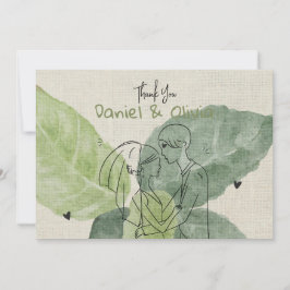 Vintage Floral Rustikal Dankeskarte