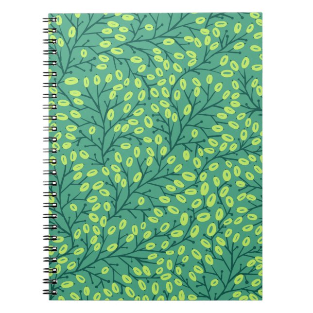 Vintage Floral Seamless Pattern Notizblock (Vorderseite)
