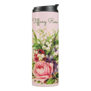 Vintage Floral Spray  Thermosbecher