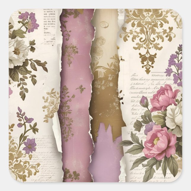 Vintage Floral - Stickers (Vorderseite)