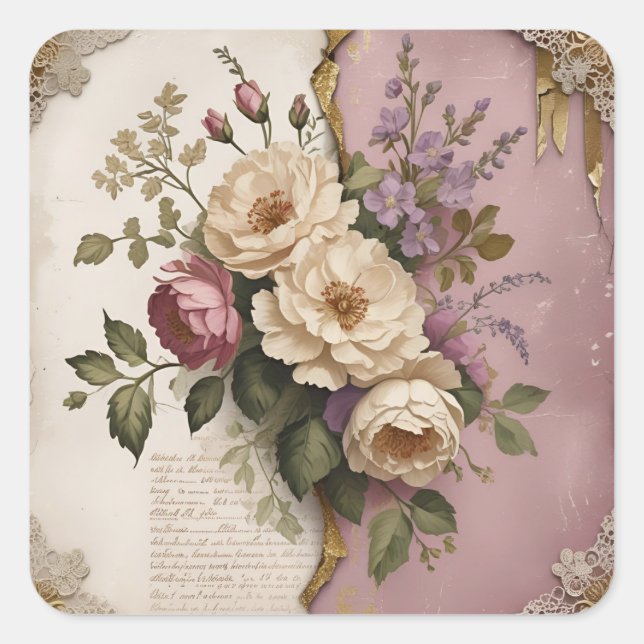 Vintage Floral - Stickers  (Vorderseite)