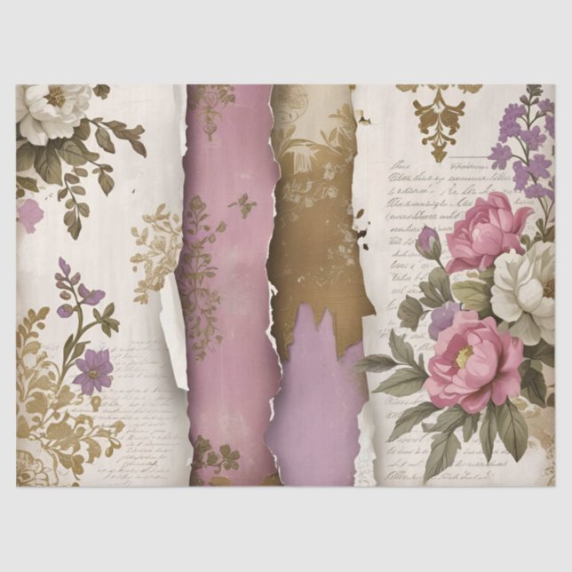 Vintage Floral - Tissue Paper  Seidenpapier (Vorderseite)