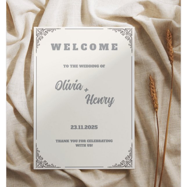 Vintage Floral Wedding Invitation Elegant template Einladung (Von Creator hochgeladen)