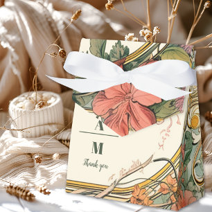 Vintage Florale Art Nouveau Hochzeit Geschenkschachtel