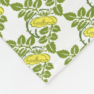Vintage florale Buttercup Tapete Damast Fleecedecke