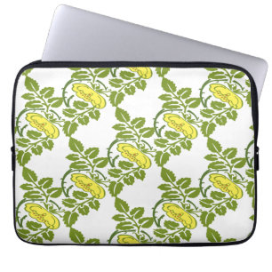 Vintage florale Buttercup Tapete Damast Laptopschutzhülle