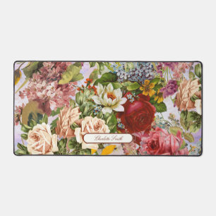 Vintage florale Collage Schreibtischunterlage