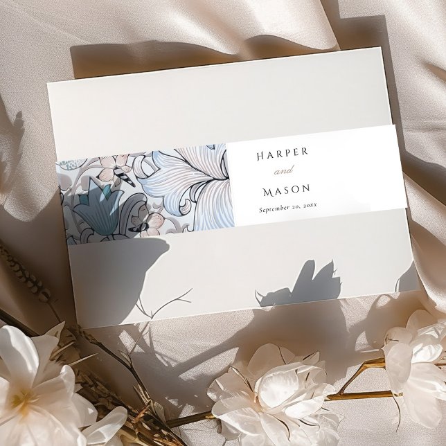 Vintage florale Custom Lily Morris Einladungsbanderole (Von Creator hochgeladen)