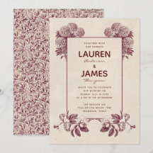 Vintage florale Einladungen I Retro Botanical