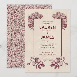 Vintage florale Einladungen I Retro Botanical