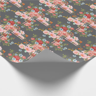 Vintage florale Elegance Geschenkpapier