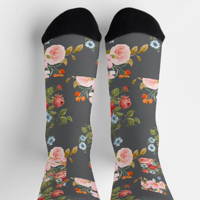 Vintage florale Elegance Socken (Oben)
