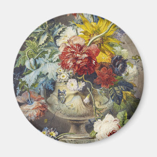 Vintage Florale Elegante Botanische Gartenmalerei Magnet