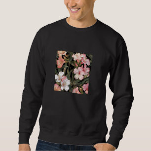 Vintage florale Graphic Oleander-Blume Sweatshirt