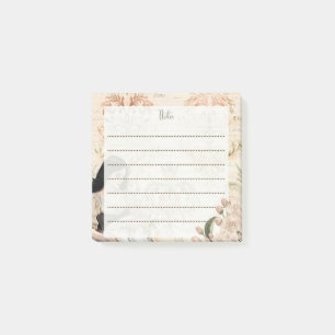 Vintage florale Hinweise mit Seeligen Silhouetten Post-it Klebezettel