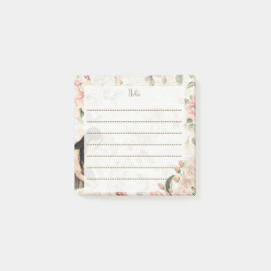Vintage florale Hinweise mit Seeligen Silhouetten Post-it Klebezettel