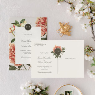 Vintage florale Hochzeit-Save-the-Date-Postkarte Postkarte