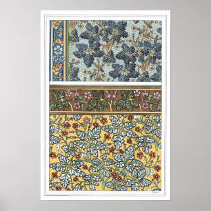 Vintage florale Jugendstil Wild Geranium Blume Poster