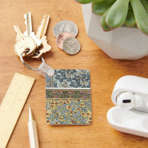 Vintage florale Jugendstil Wild Geranium Blume Schlüsselanhänger